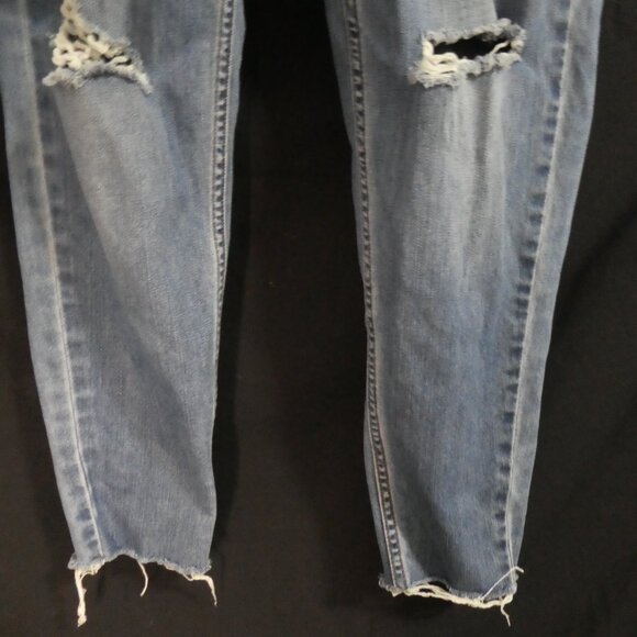 CANIFA JEANS | size 29 | Faded Blue Distressed Cotton Denim Jeans - Picture 8 of 15